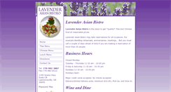 Desktop Screenshot of lavenderasianbistro.com