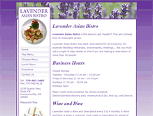 Tablet Screenshot of lavenderasianbistro.com